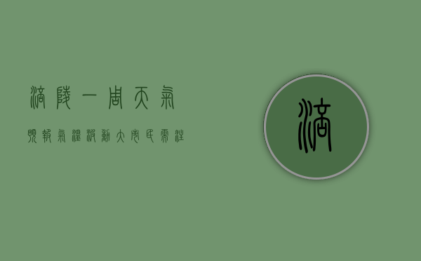 涪陵一周天气预报，气温波动大，市民需注意防寒保暖