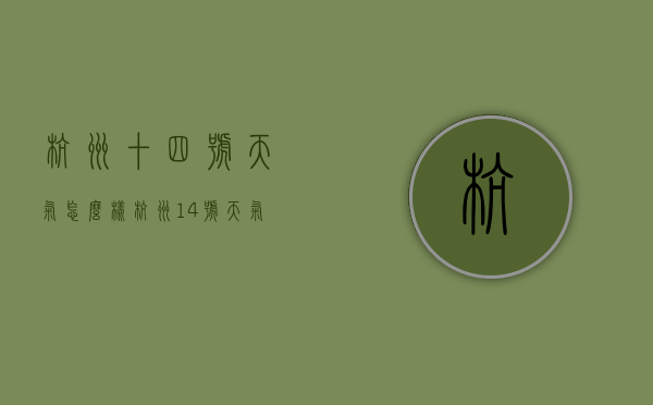 杭州十四号天气怎么样（杭州14号天气怎么样）