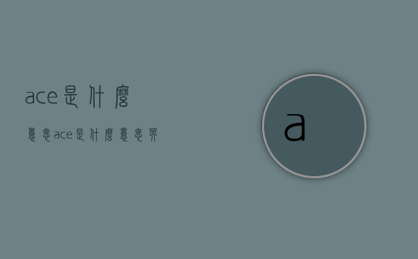 ace是什么意思（ace是什么意思英语）
