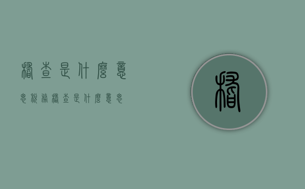 稽查是什么意思（税务稽查是什么意思）