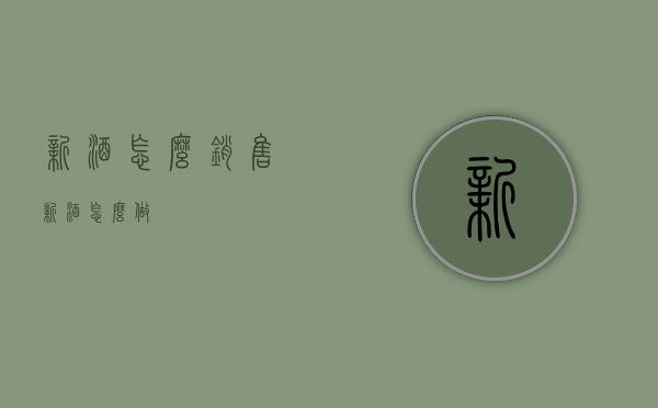 新酒怎么销售（新酒怎么做）