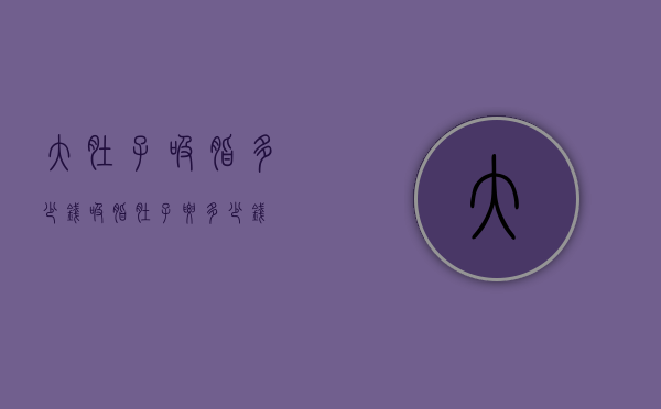 大肚子吸脂多少钱（吸脂肚子要多少钱）