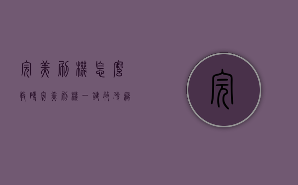 完美刷机怎么救砖（完美刷机一键救砖无法选择手机型号）