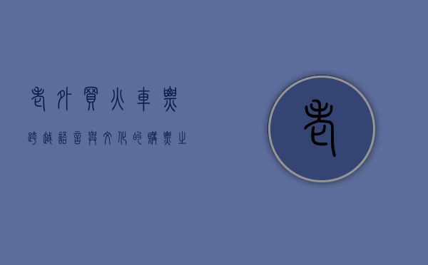 老外买火车票，跨越语言与文化的购票之旅
