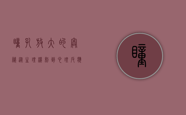 瞳孔放大的奥秘，从生理机制到心理反应