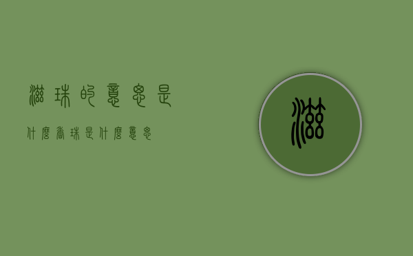 滋珠的意思是什么（香珠是什么意思）