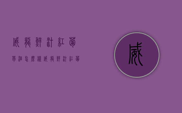 威龙鲜汁红葡萄酒怎么样（威龙鲜汁红葡萄酒怎么样好喝吗）