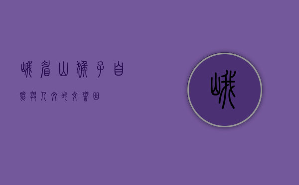 峨眉山猴子，自然与人文的交响曲
