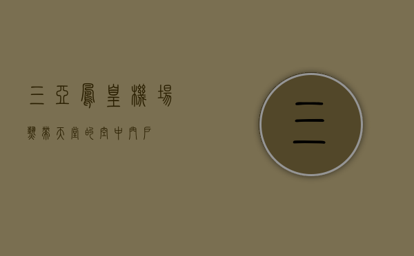 三亚凤凰机场，热带天堂的空中门户