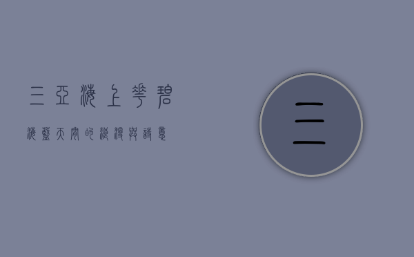 三亚海上花，碧海蓝天间的浪漫与诗意