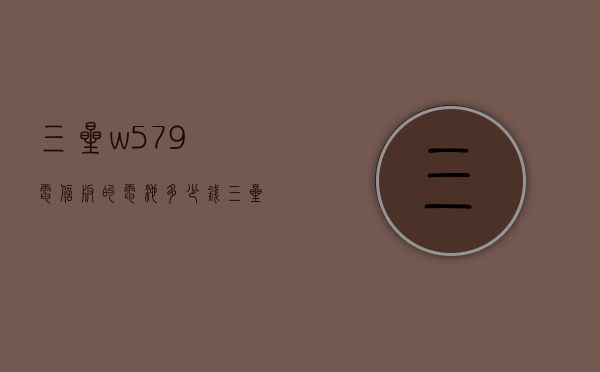 三星w579电信版的电池多少钱（三星w579电信版的电池多少钱一块）