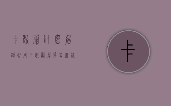 卡姿兰什么眉粉好用（卡姿兰眉笔怎么样）