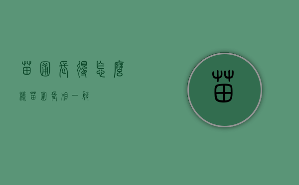 苗圃长得怎么样（苗圃长相一般）