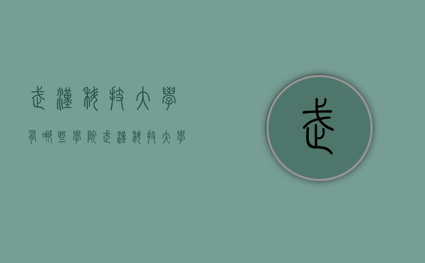 武汉科技大学有哪些学院（武汉科技大学各学院）