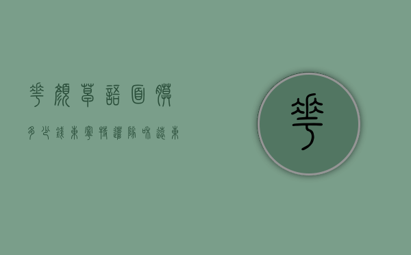 花颜草语面膜多少钱（东宁特遣队和远东特遣队）