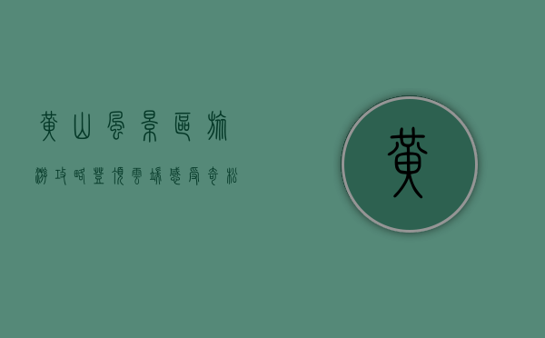 黄山风景区旅游攻略，登顶云端，感受奇松怪石的绝美风光