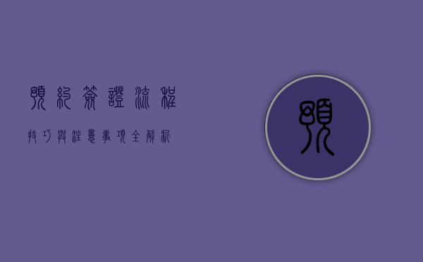 预约签证，流程、技巧与注意事项全解析