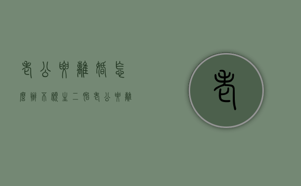 老公要离婚怎么办（不愿生二胎老公要离婚怎么办）