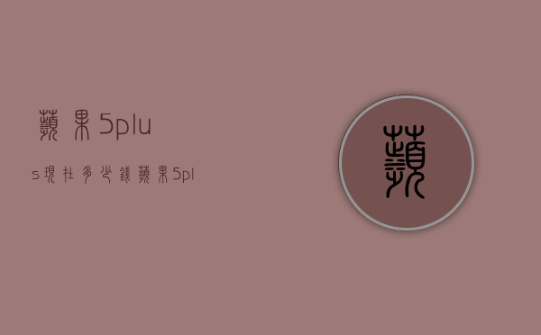 苹果5plus现在多少钱（苹果5plus现价多少钱一台）