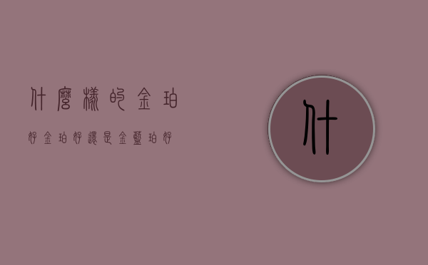 什么样的金珀好（金珀好还是金蓝珀好）