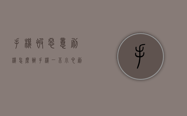 手机被恶意刷机怎么办（手机一不小心刷机了怎么办）
