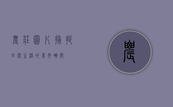 农庄图片，捕捉田园生活的美好瞬间