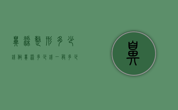 鼻梁整形多少钱（做鼻梁多少钱一般多少钱）