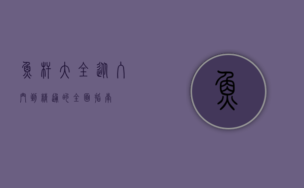 鱼杆大全，从入门到精通的全面指南