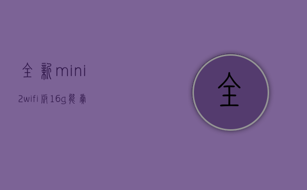 全新mini2wifi版16g能卖多少钱（ipadmini1有32g的吗）