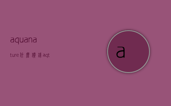 aquanature什么价钱（aqt价格）