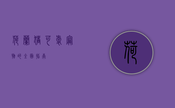 荷兰猪，可爱宠物的全面指南