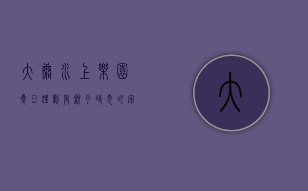大康水上乐园，夏日狂欢与亲子时光的完美结合