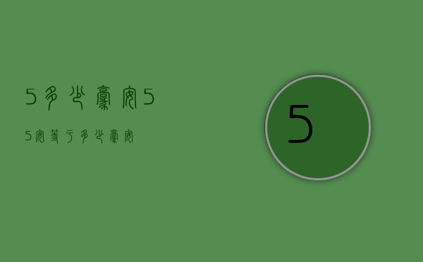5多少毫安（55安等于多少毫安）