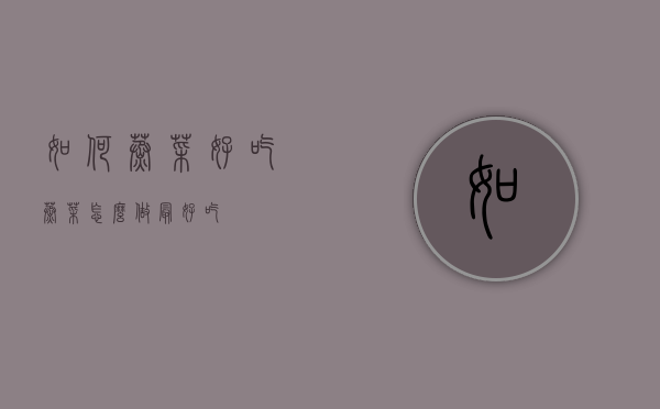 如何蒸菜好吃（蒸菜怎么做最好吃）