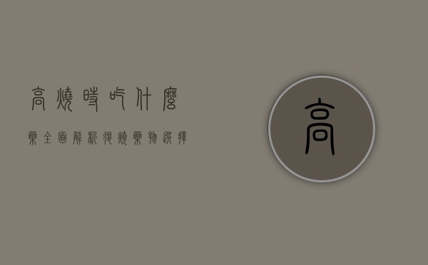 高烧时吃什么药？全面解析退烧药物选择与使用指南