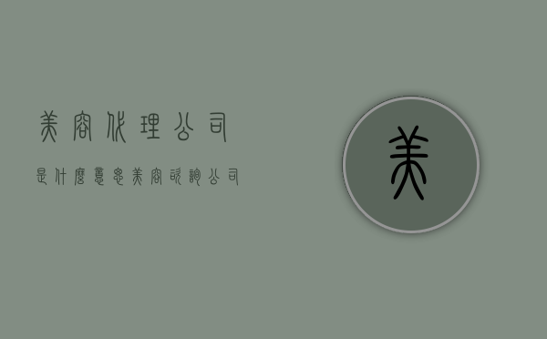 美容代理公司是什么意思（美容咨询公司是干什么的）