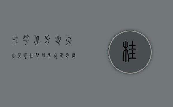 桂花北方夏天怎么养（桂花北方夏天怎么养好）