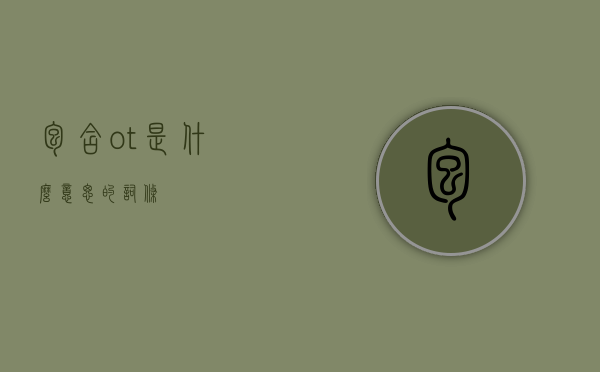 包含ot是什么意思的词条