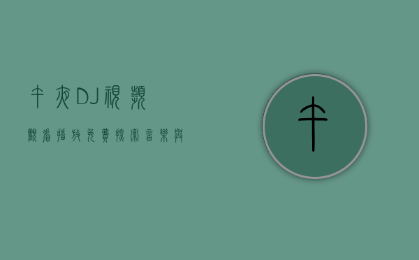 午夜DJ视频观看播放免费，探索音乐与视觉的完美融合