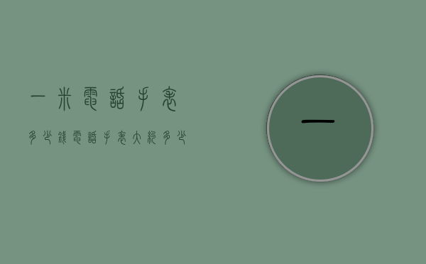 一米电话手表多少钱（电话手表大约多少钱）
