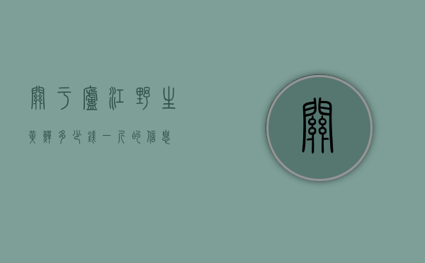 关于庐江野生黄鳝多少钱一斤的信息