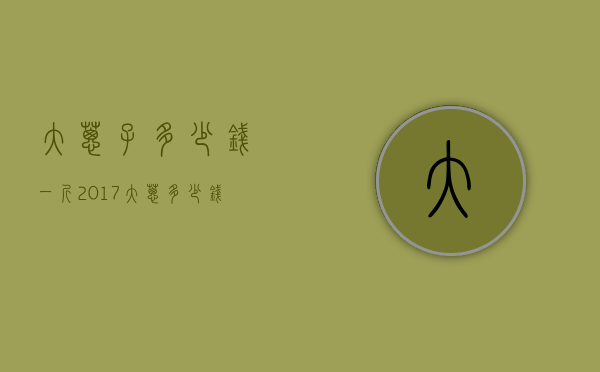 大葱子多少钱一斤2017（大葱多少钱一斤呀）