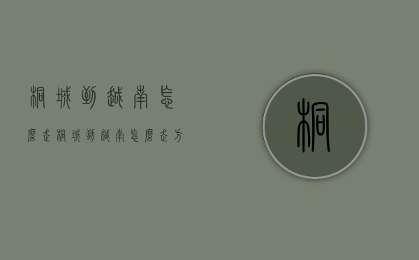 桐城到越南怎么走（桐城到越南怎么走方便）