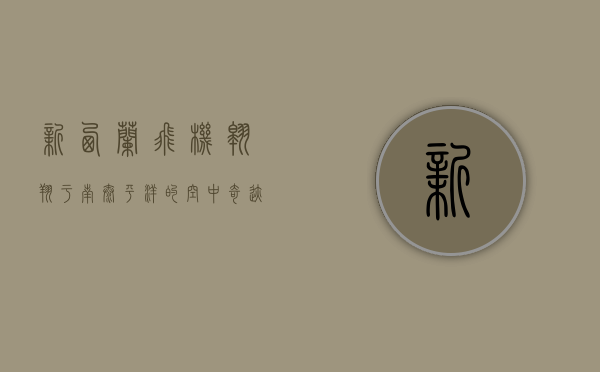 新西兰飞机，翱翔于南太平洋的空中奇迹