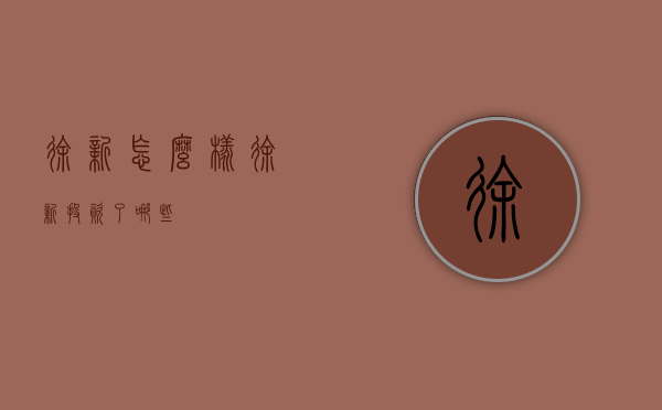徐新怎么样（徐新投资了哪些）