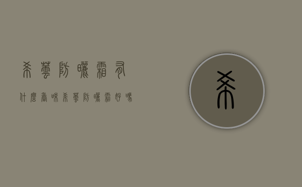 希芸防晒霜有什么香味（希芸防晒霜好吗）