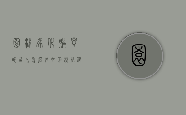 园林绿化购买的苗木怎么抵扣（园林绿化公司购买的苗木能抵税吗）
