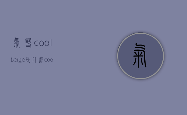 气垫coolbeige是什么（cool气垫是什么牌子）