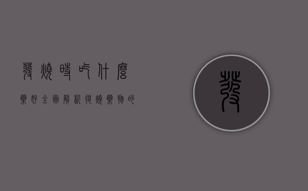 发烧时吃什么药好？全面解析退烧药物的选择与使用