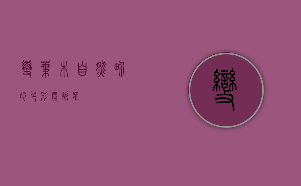 变叶木，自然界的色彩魔术师